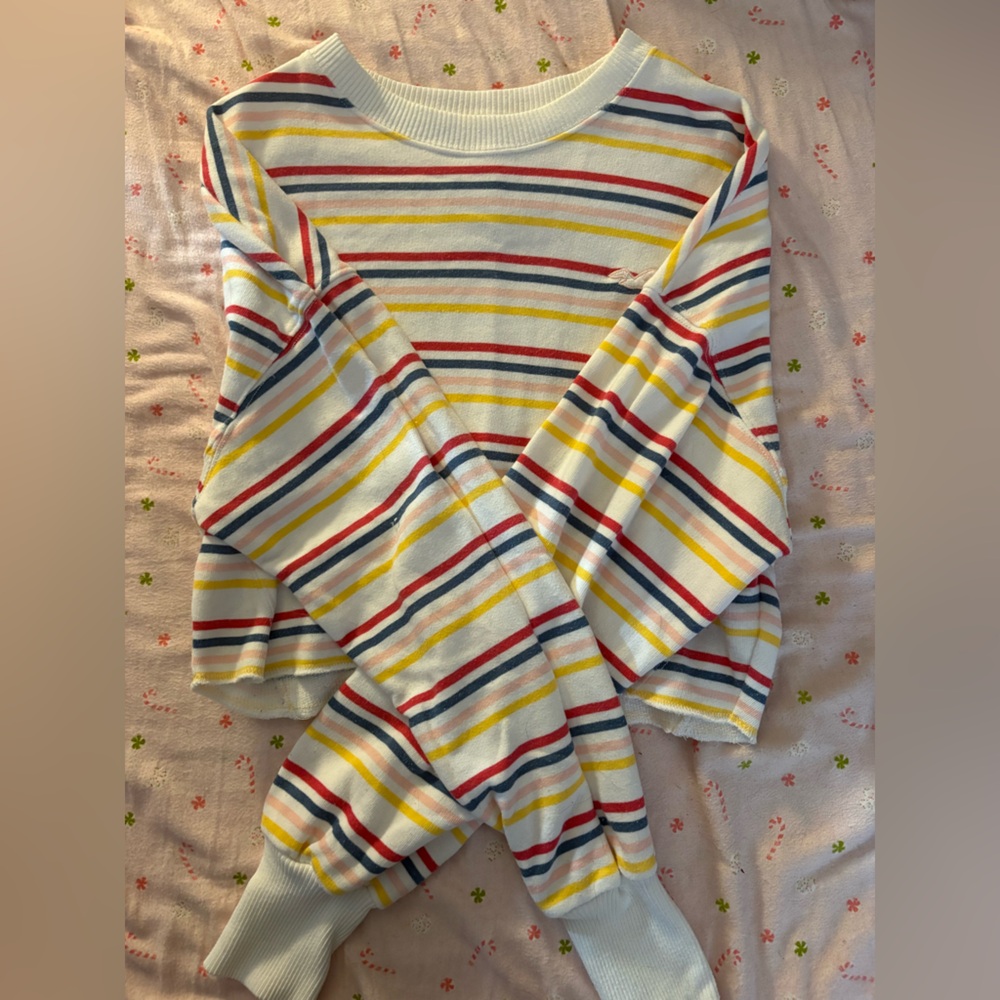 Hollister Colorful Striped Crop Top